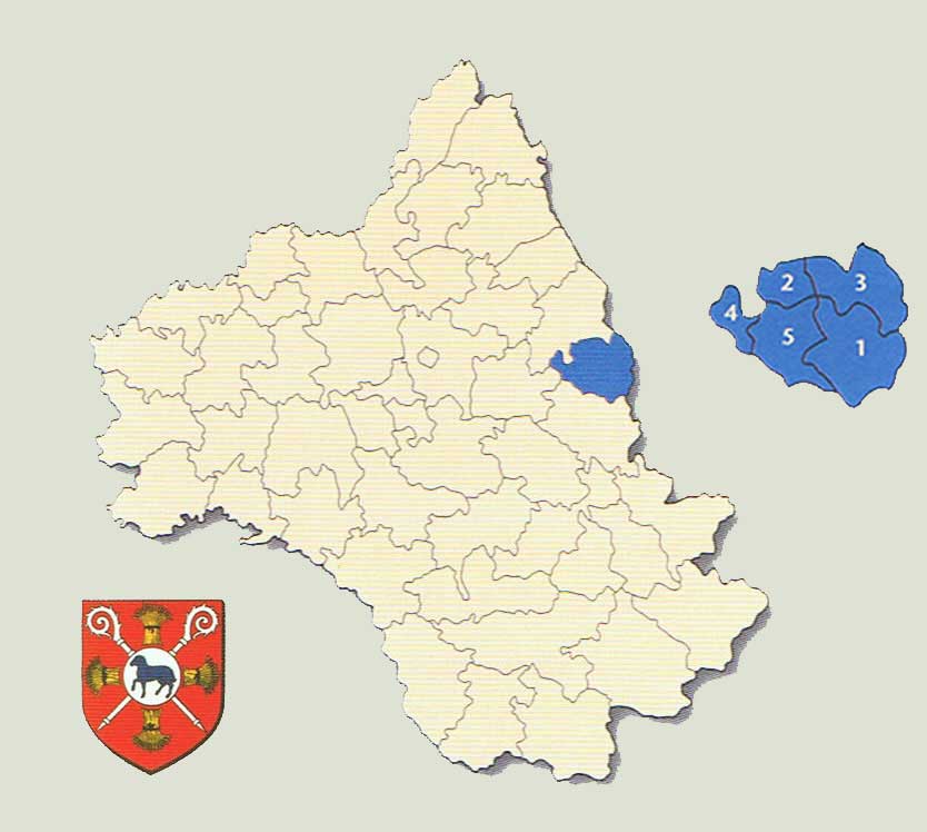 carte de l'Aveyron et du canton de Campagnac